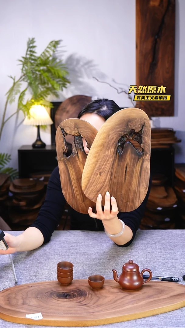 木北美黑胡桃原木.干裂疤结不属于商品质量问题完美主义者慎拍