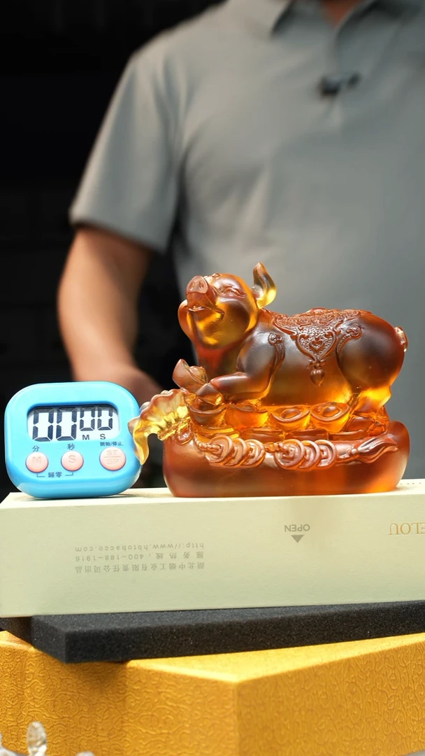 泥塑用古法琉璃生肖猪摆件