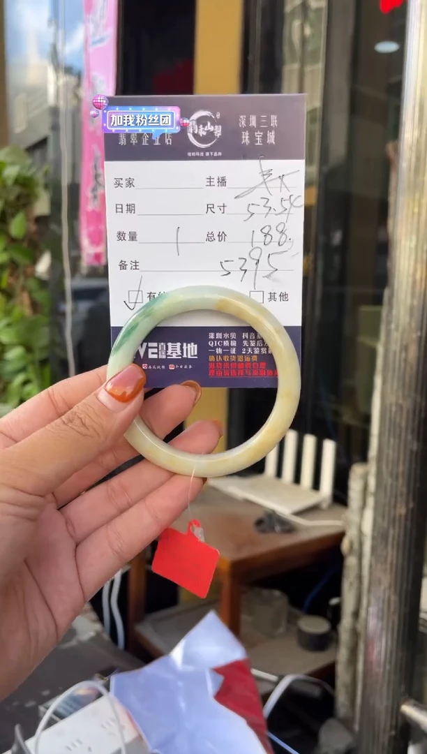 未镶嵌手镯翡翠C 53正圈 5395