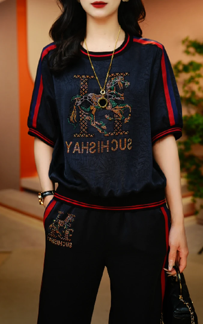 马上有钱-新款2025时尚舒适百搭减龄优雅轻奢气质套装