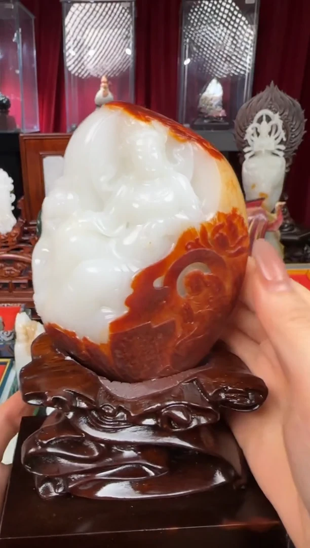 未镶嵌和田玉摆件观音