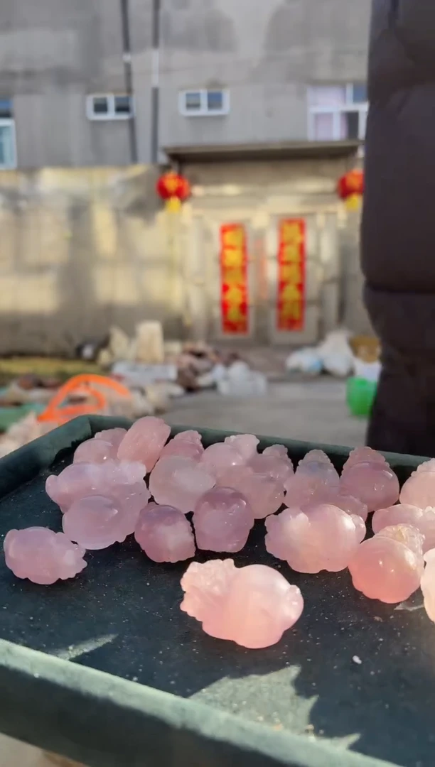 【闪购商品】水晶摆件未镶嵌粉水晶龙龟多样性发一个