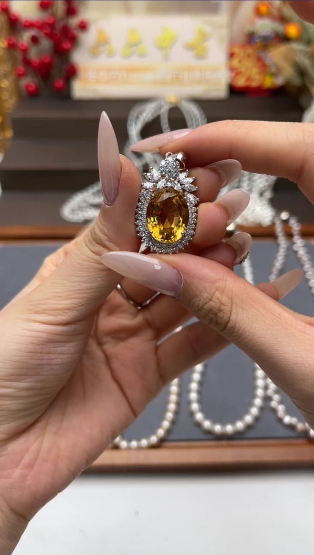 【闪购商品】水晶吊坠(不含链)银S925镶嵌aw7513