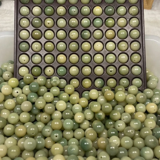 【奶绿】天然阴皮绿菩提根12mm爆款DIY手串散珠