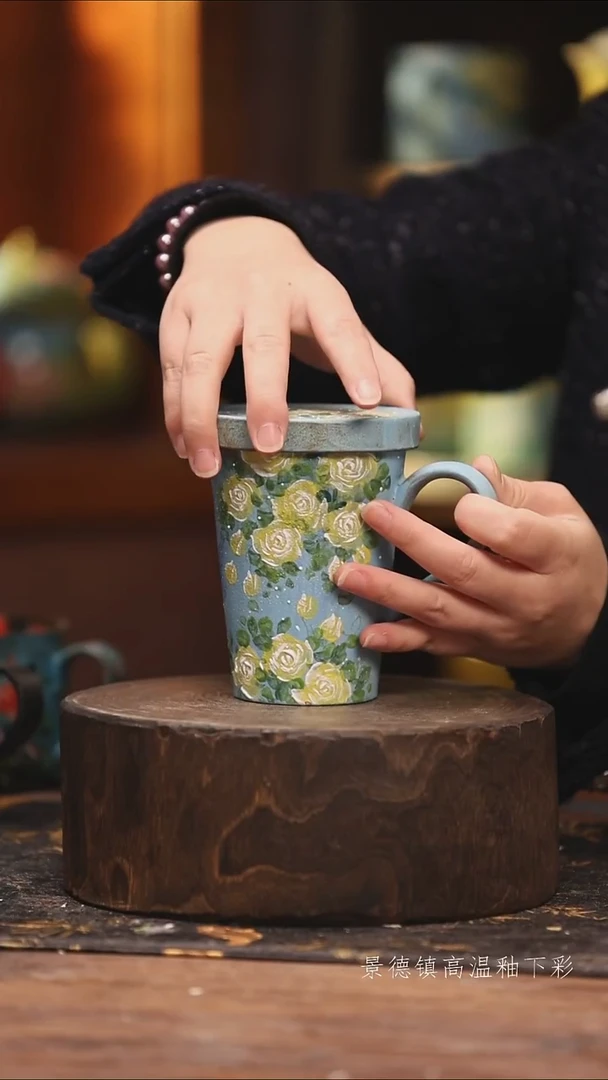 陶瓷景德镇高温釉下手绘陶瓷