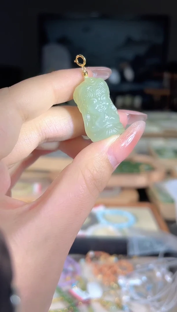 和田玉银S925镶嵌吊坠(不含链)多样性发货其一