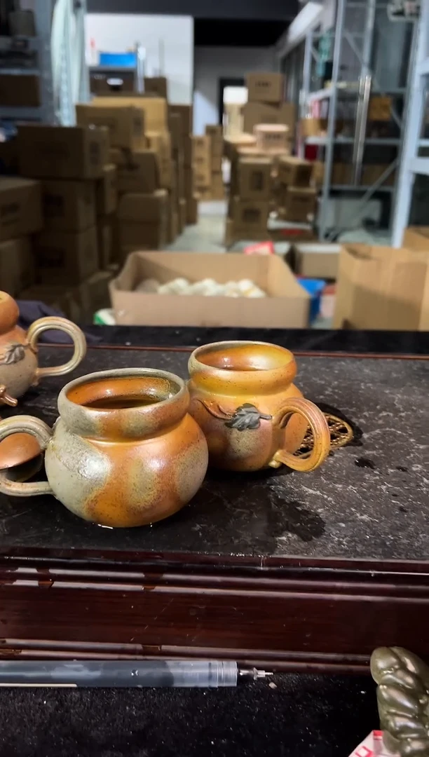 宜兴紫砂 紫砂茶壶  葫芦杯子