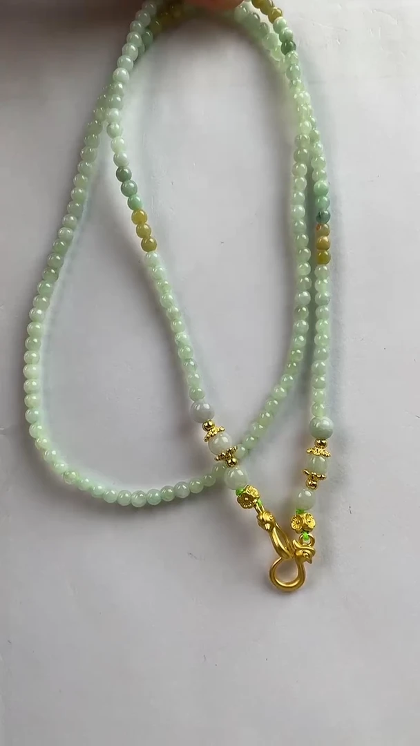 【闪购商品】翡翠颈饰未镶嵌定制翡翠合金珠珠链