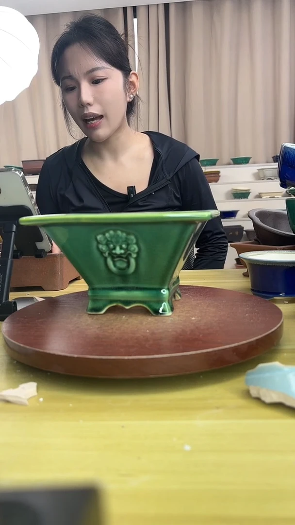 紫砂花盆浅草紫砂花盆微瑕