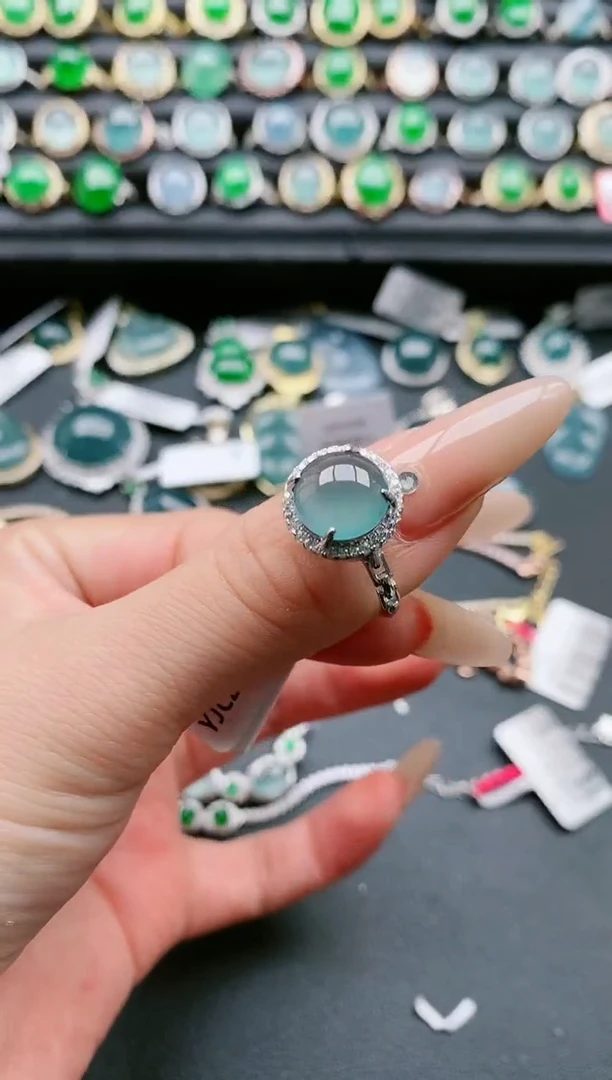 【闪购商品】翡翠戒指银S925镶嵌111111