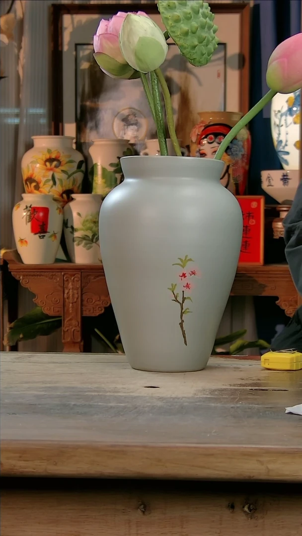 【闪购商品】瓷片景德镇纯手工釉下彩精品花瓶-