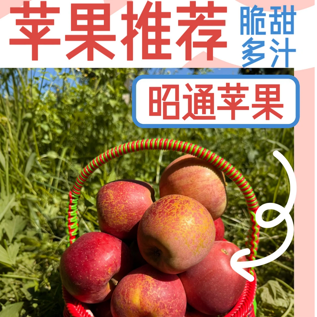 云南昭通正宗冰糖心丑苹果新鲜现摘脆甜多汁营养水果