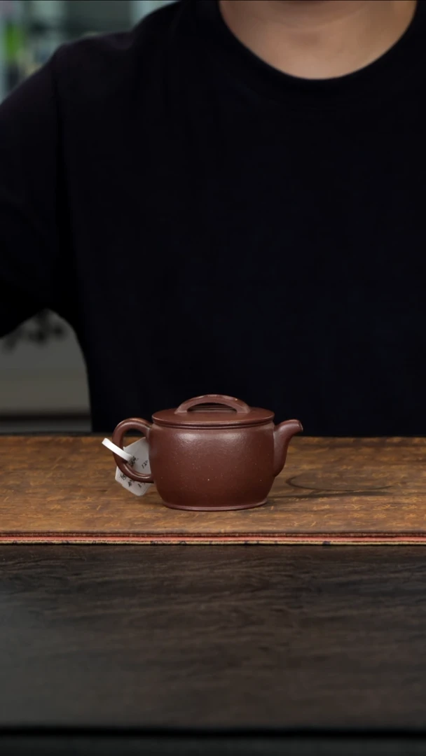 茶壶紫砂面缸汉瓦老紫泥120cc