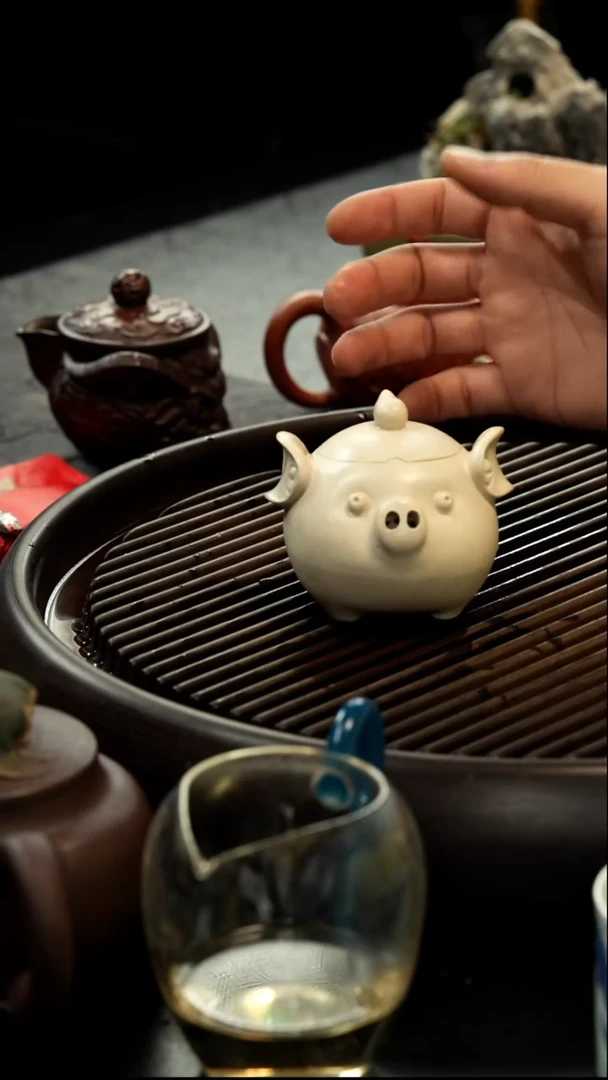 茶壶紫砂白段 猪手抓