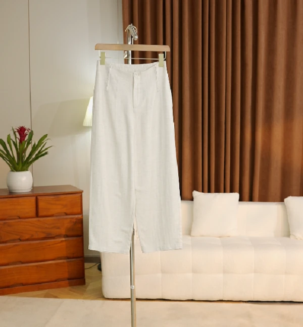 【华哥家】2025新款九分裤天丝亚麻窄版直筒裤DF25008