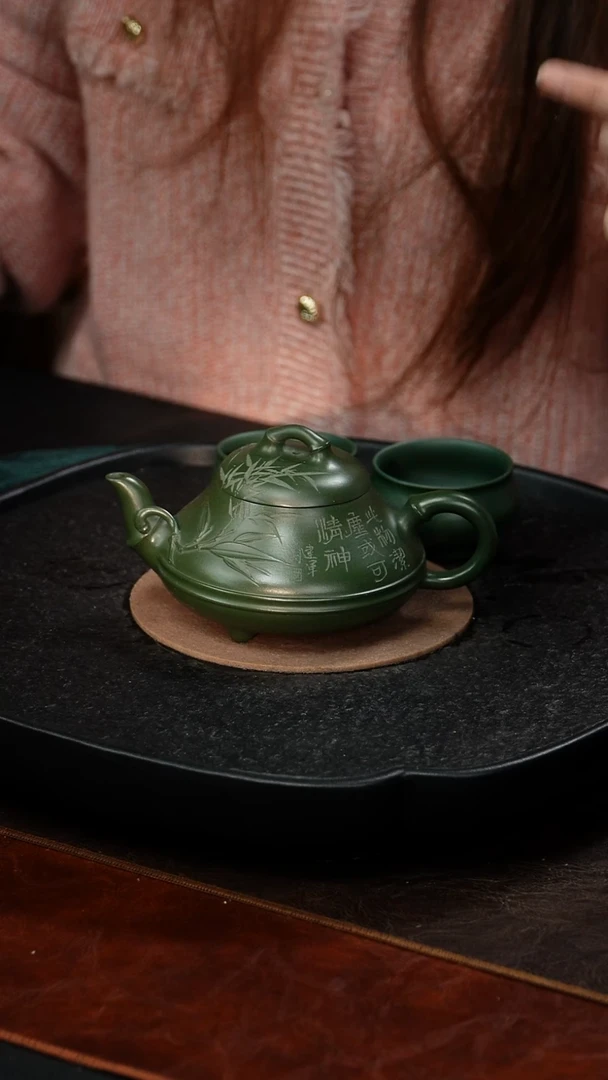 茶壶紫砂惠慧 43 绿泥 220毫升