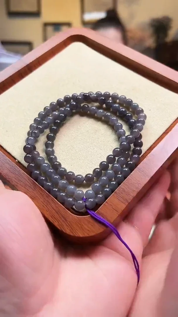 颈饰未镶嵌和田玉独*侠6mm左右烟紫紫罗兰链子