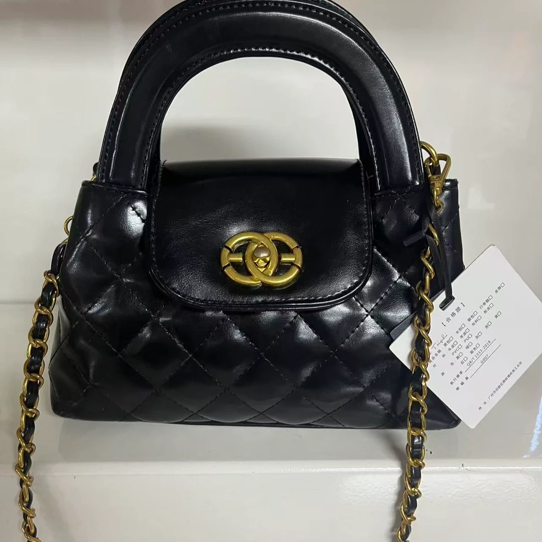 一体款扣式单根手提款编织都市简约简约风斜挎包锁扣