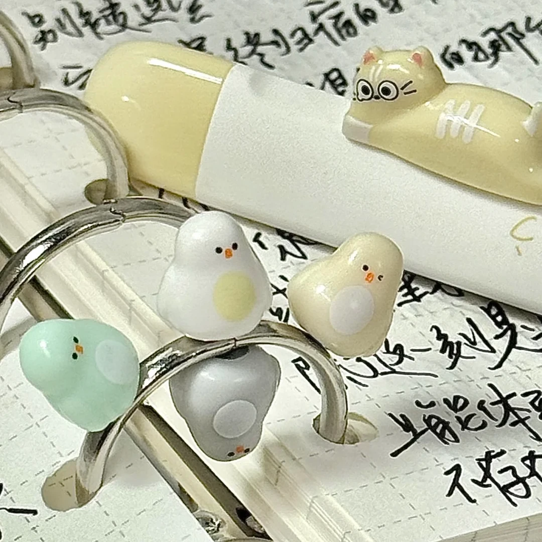 凡物象猫猫磁吸小鸟三角中性笔高颜值学生考试0.5速干刷题CS黑笔