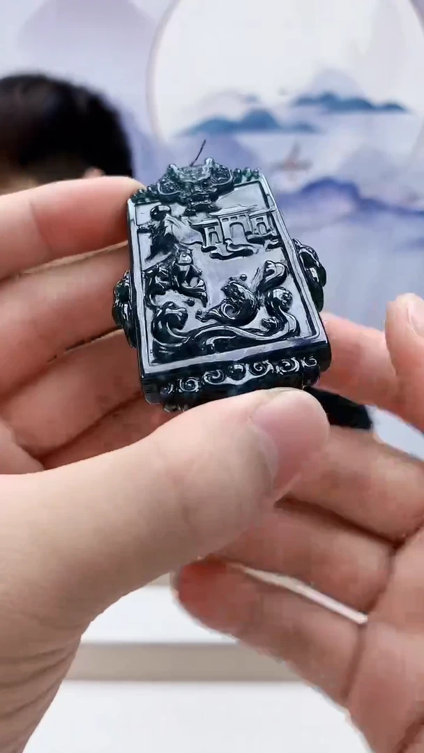 未镶嵌定制翡翠4868bb-毛货挂件17