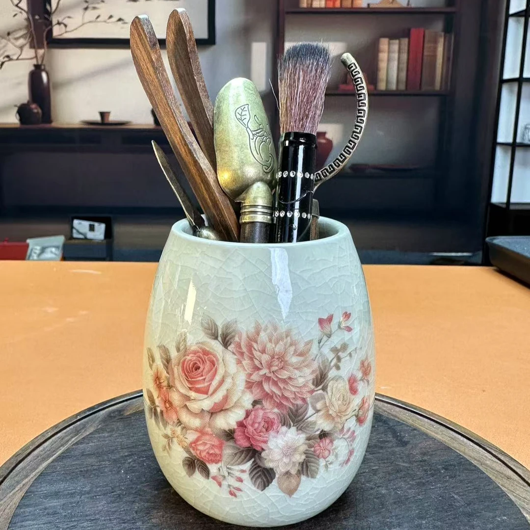 汝窑-玫瑰茶道六君子Z099