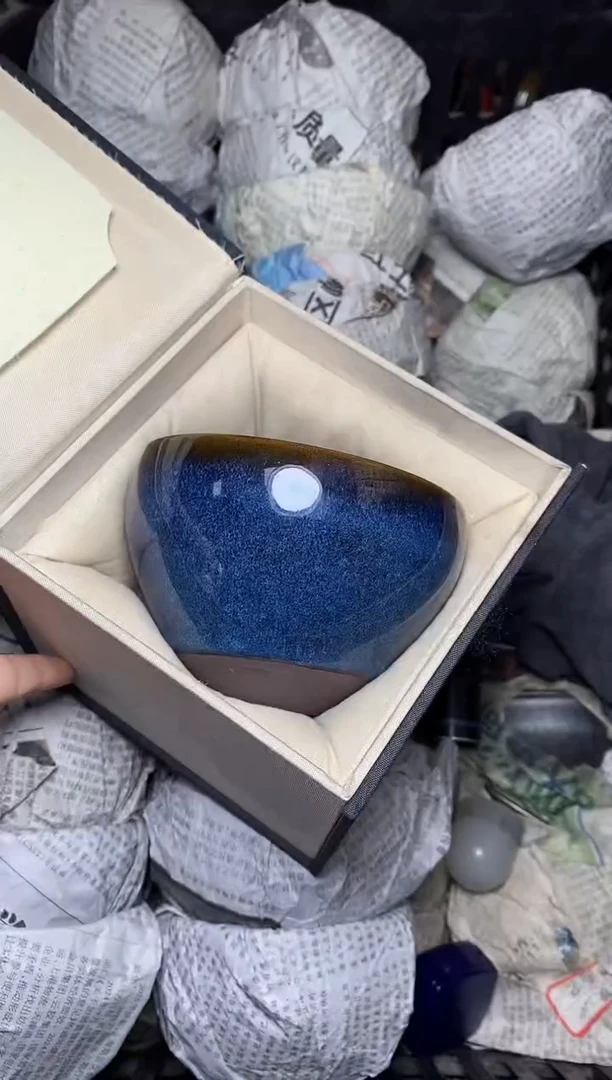 【闪购商品】茶盏回蓝 钵 盏三疯建盏茶器