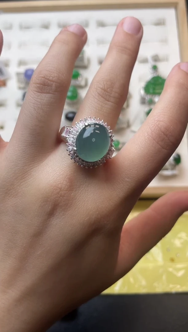 翡翠裸石天然翡翠裸石蛋面29