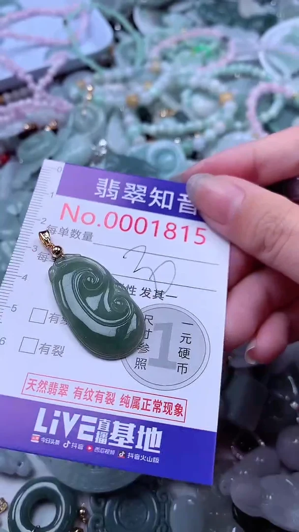 翡翠未镶嵌吊坠(不含链)1815