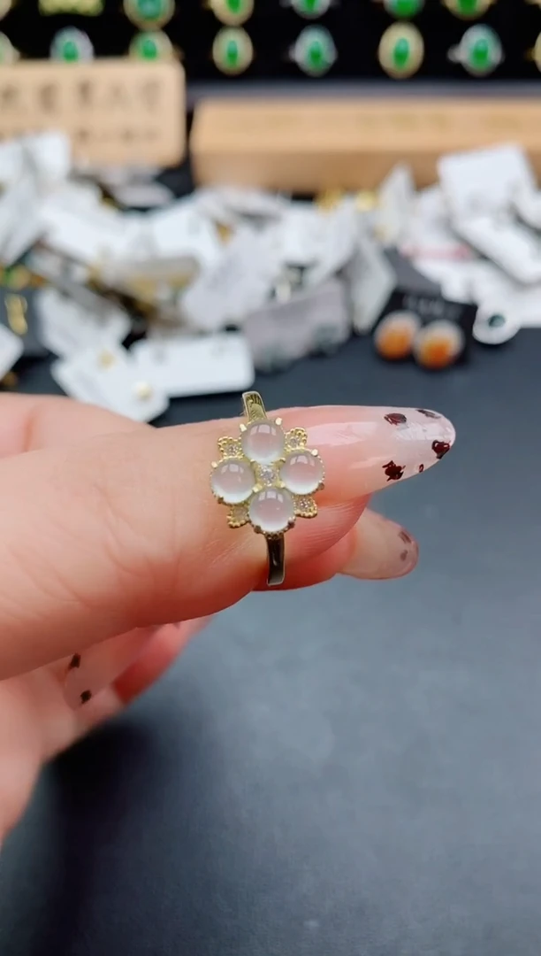 银S925镶嵌戒指翡翠1