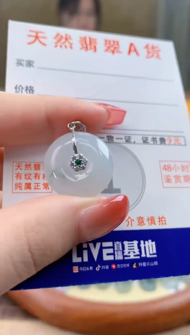 颈饰未镶嵌翡翠天然A货翡翠挂件