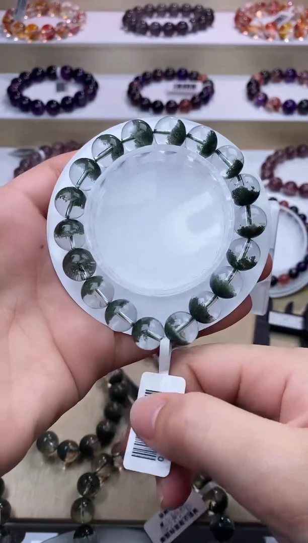 【闪购商品】水晶手链未镶嵌聚宝盆绿幽灵11m+