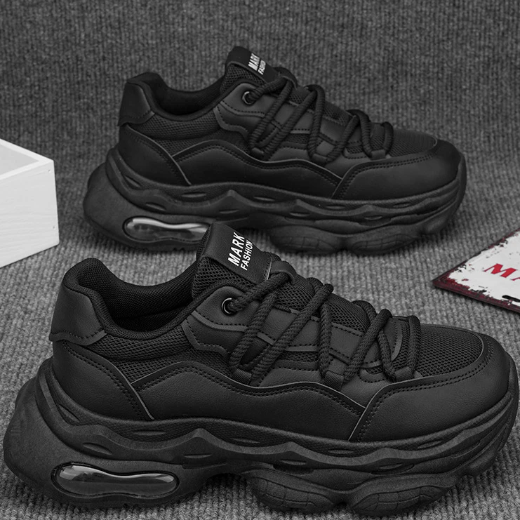休闲男鞋厚底增高老爹潮鞋新款秋季透气青少年休闲百搭运动鞋