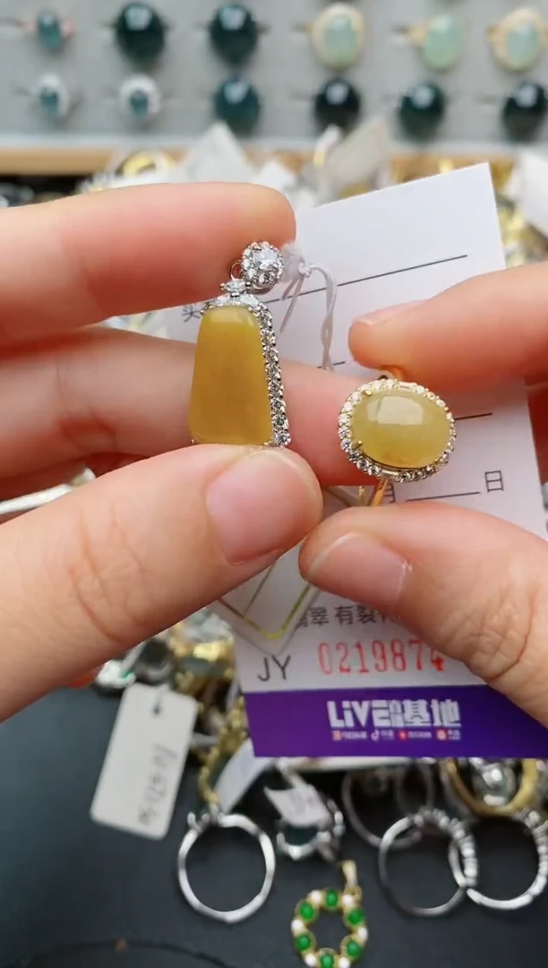 银S925镶嵌戒指翡翠.874