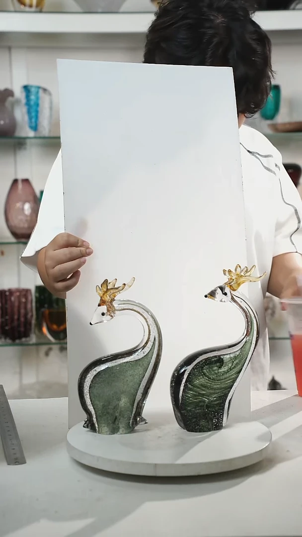 25高轻奢琉璃花器福利正常手工痕迹