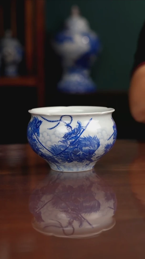 原九段画师沈燕鸿三英战吕布