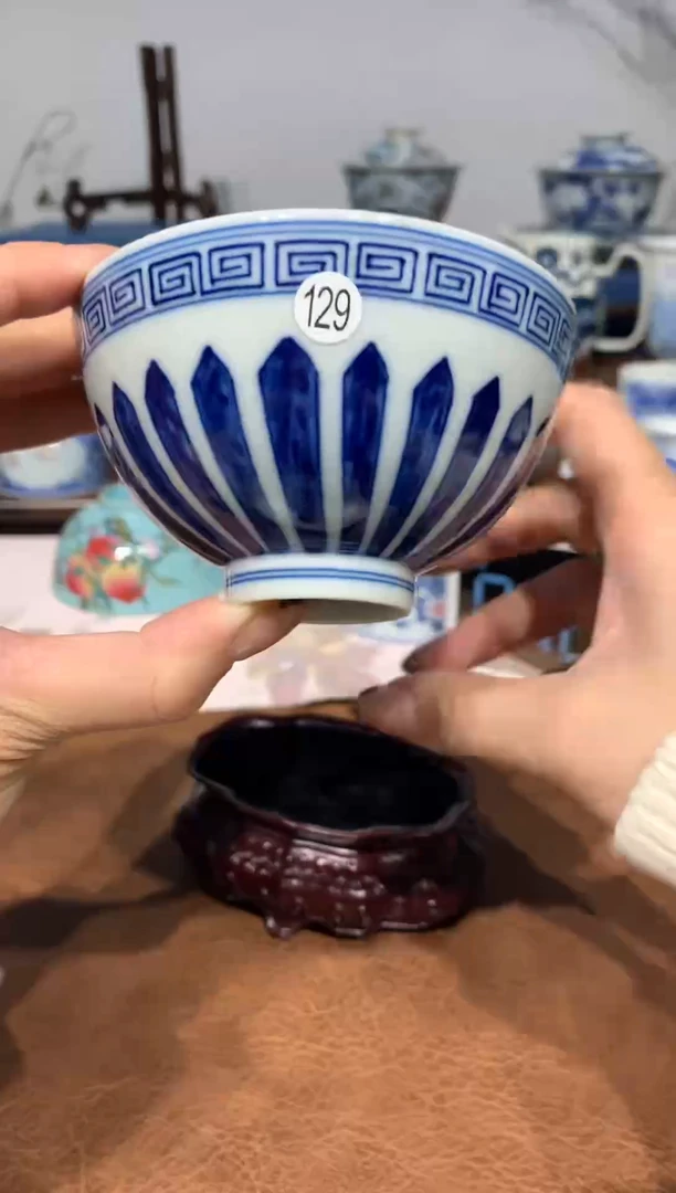 【闪购商品】129青花菊瓣单杯啊啊