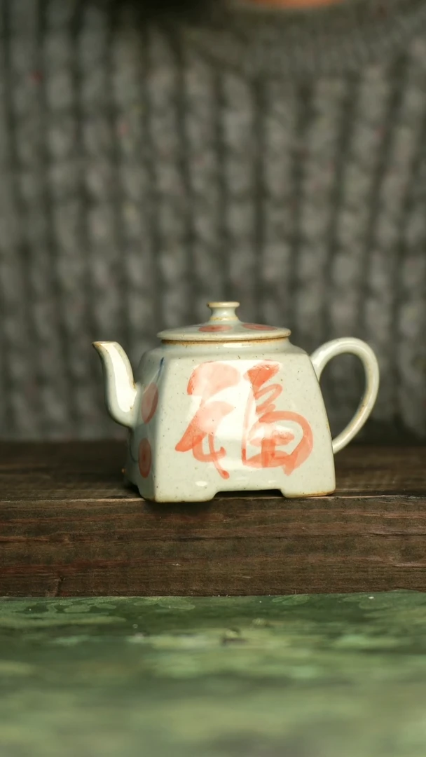陶瓷青诗集手工手绘瓷器