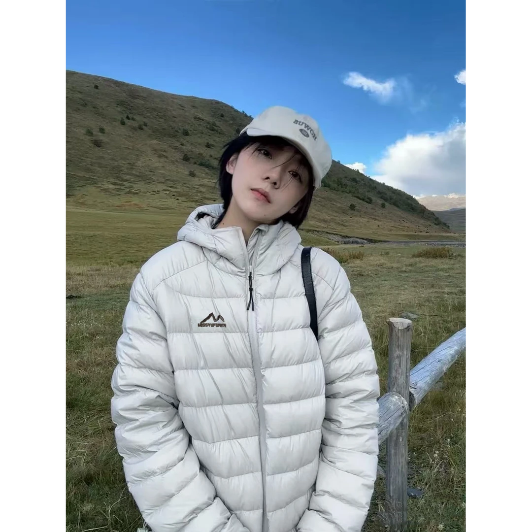 情侣排骨棉服女短款轻薄款2025冬季新款情侣面包服小个子连帽棉袄