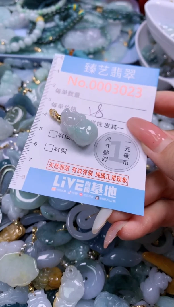翡翠未镶嵌吊坠(不含链)3023