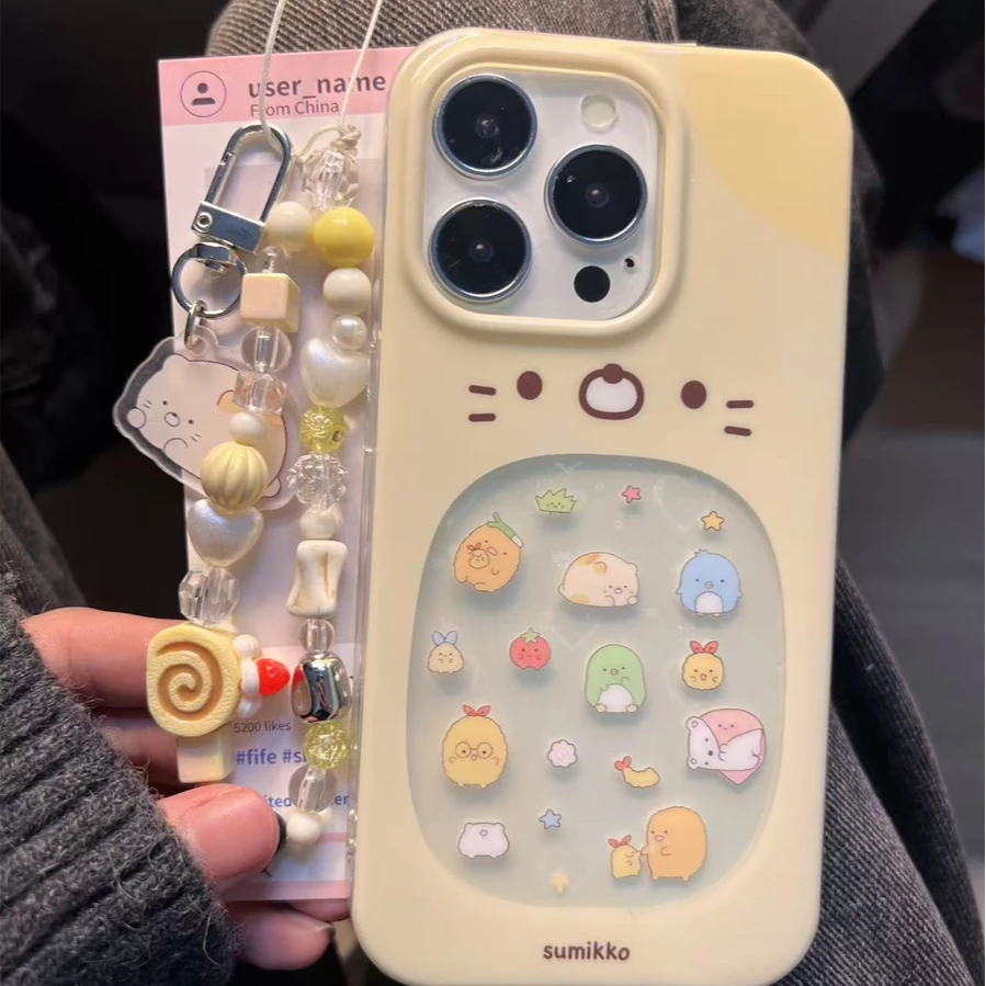 镂空大肚猫咪一家适用iPhone16promax苹果15手机壳14蛋卷挂绳13女