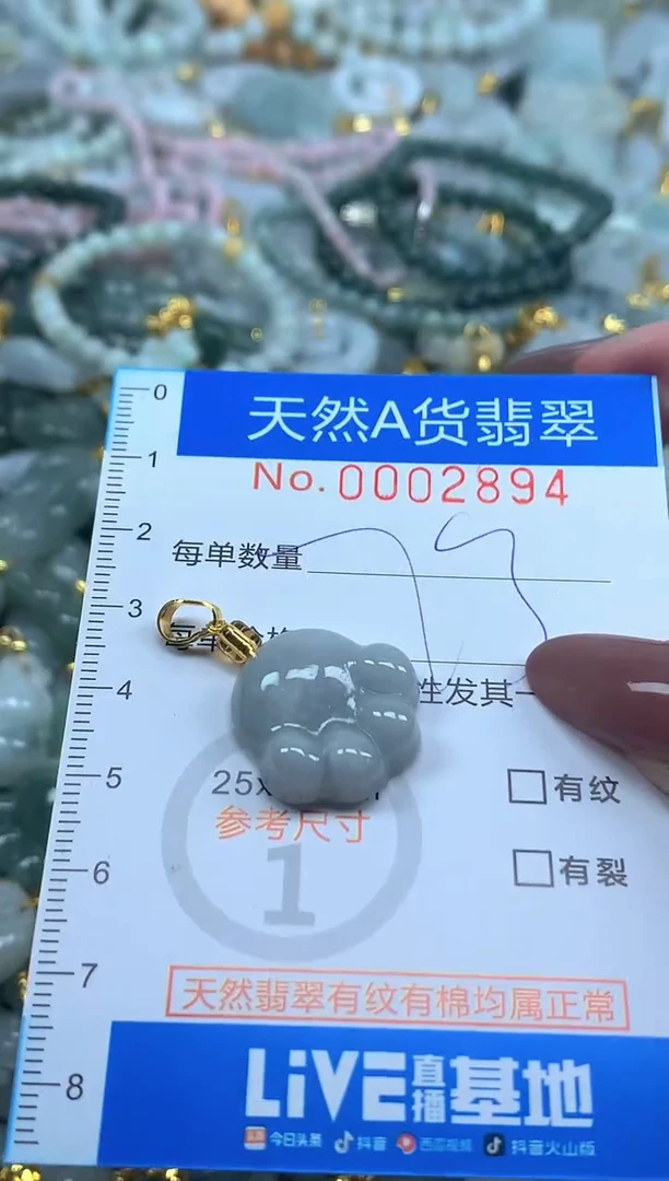 颈饰未镶嵌翡翠净货挂件-2894