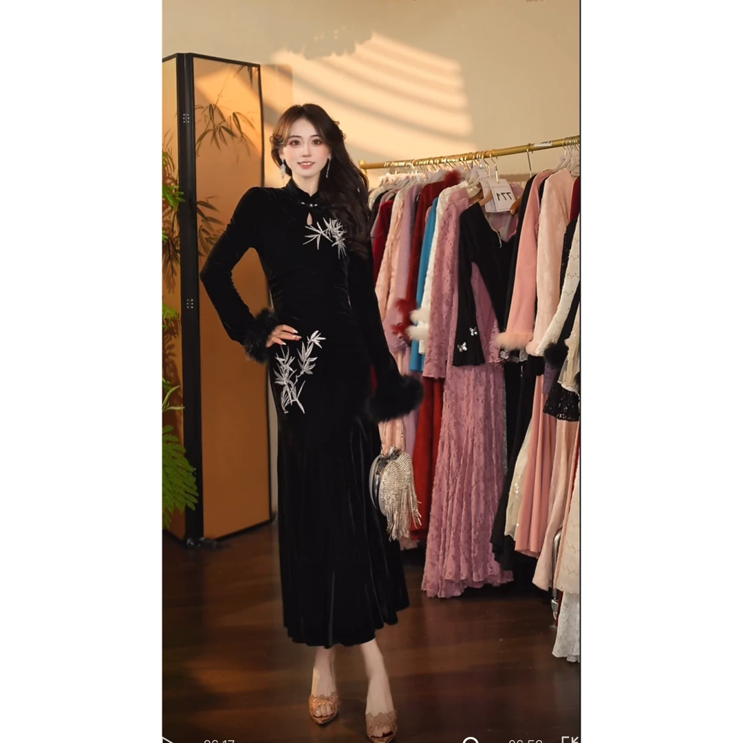 瑞瑞定制-785锦绣山河连衣裙-XL888