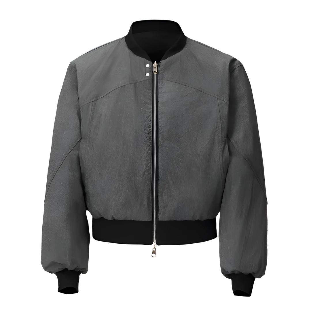 霜冻bomber外套男女短款双面穿小众休闲cleanfit棒球领夹克男生