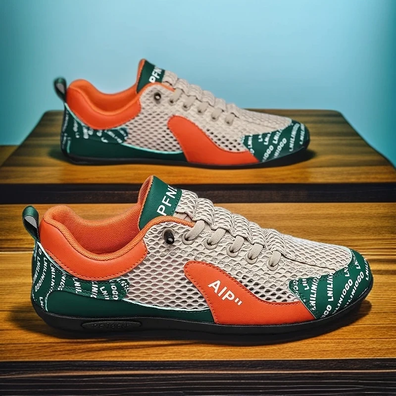 【高端设计减震时尚休闲鞋】夏季男士镂空休闲鞋轻质透气豆豆鞋薄款