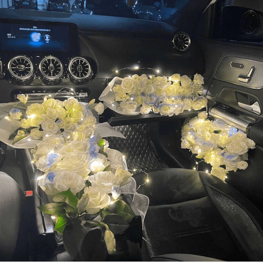 【618大促】汽车副驾驶鲜花布置全国同城附近花店浪漫惊喜表白求婚