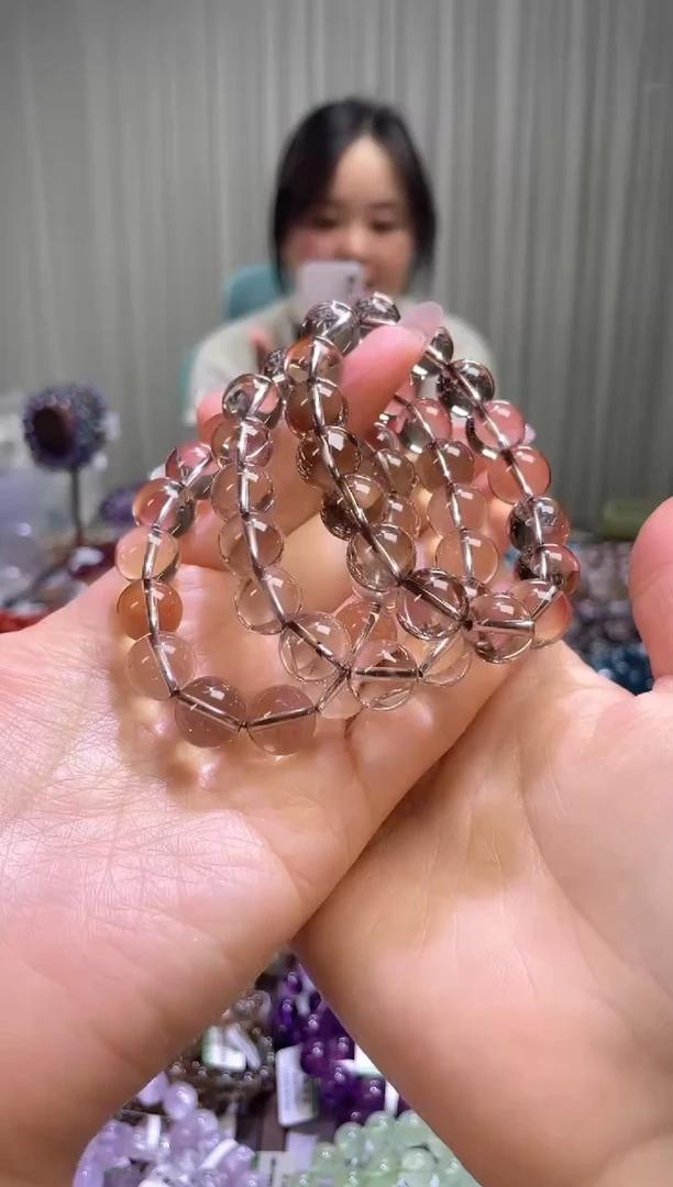 【闪购商品】烟晶手串未镶嵌茶晶11+