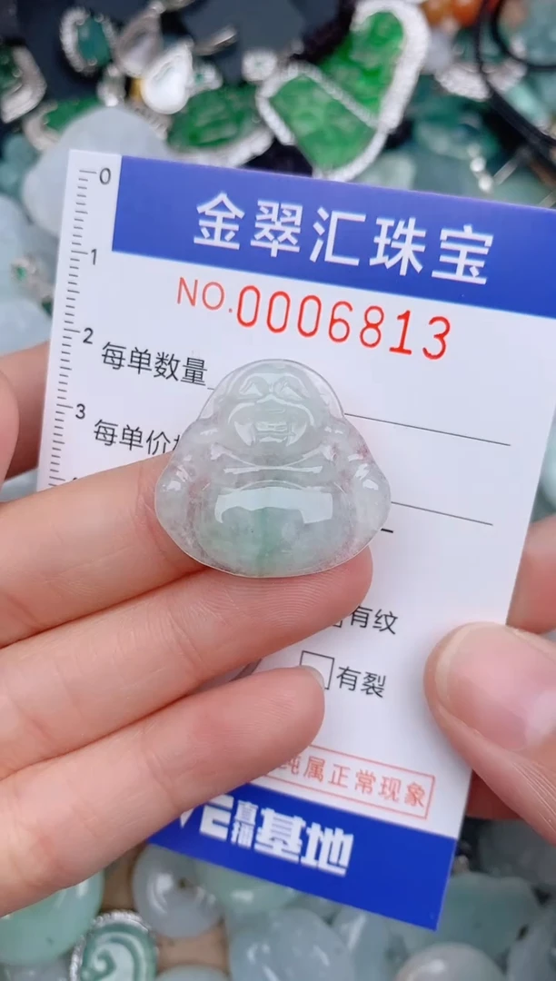 翡翠未镶嵌颈饰6813