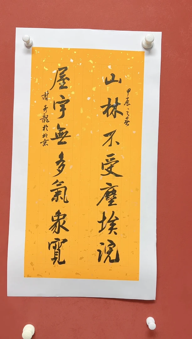 【闪购商品】书法谢奇龙书法对联画芯68*34手工托芯