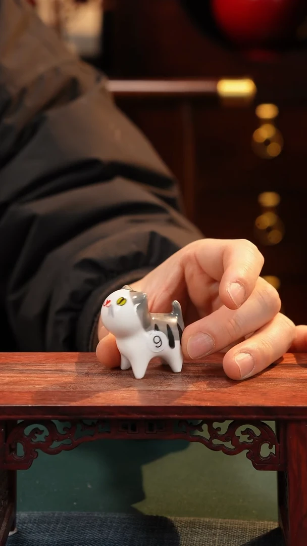 【闪购商品】摆件手工陶瓷无孔小猫瓷