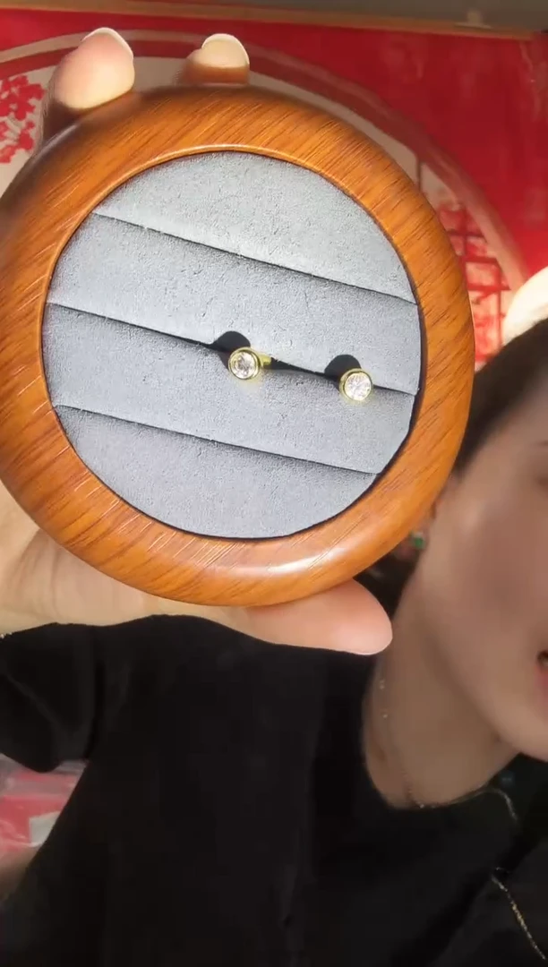 主播定制链接 玫瑰金色泡泡耳饰